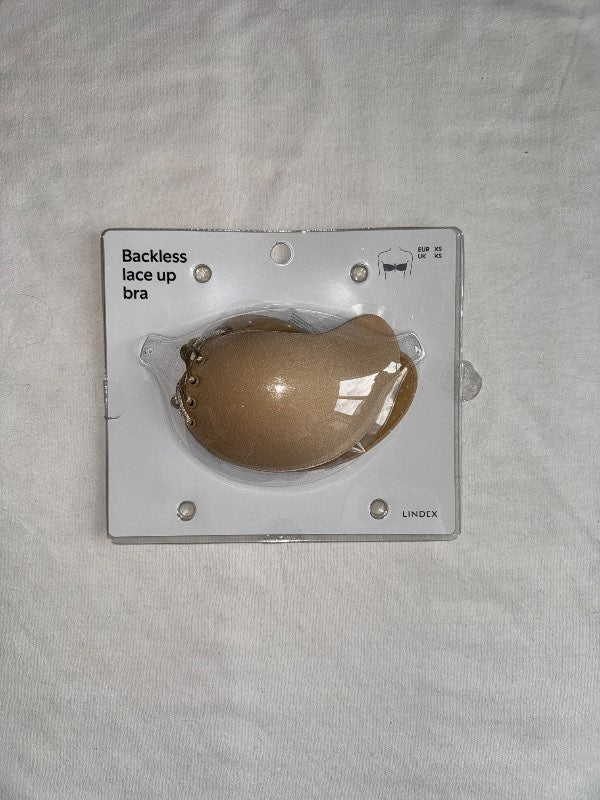 Lace up bra nude, ónotað