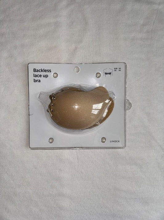 Lace up bra nude, ónotað
