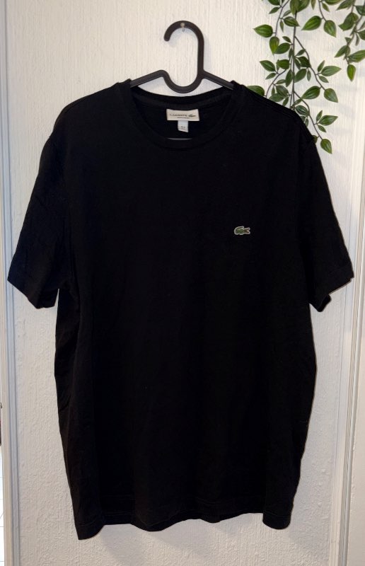 Lacoste svartur stuttermabolur - regular fit