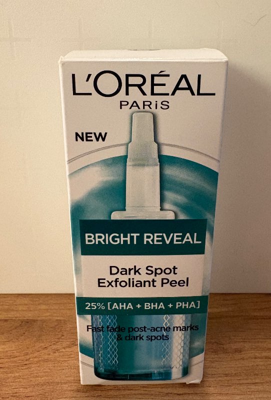 Loréal bright reveal exfoliant peel 1x prófað