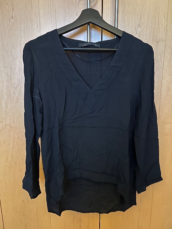 Zara langerma skyrta svört