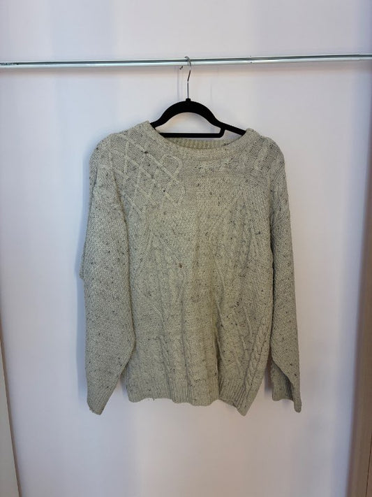 Prjónuð beige vintage peysa