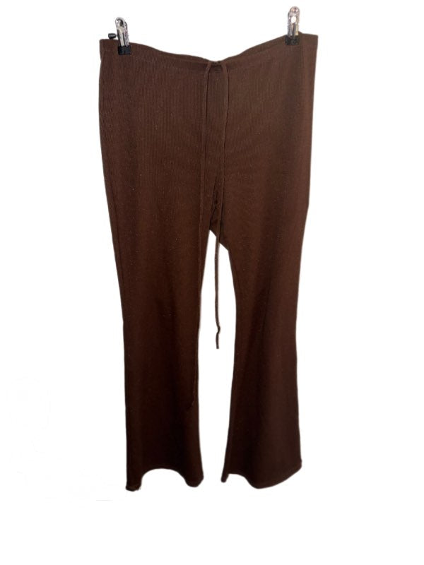 H&M brúnar glimmer buxur