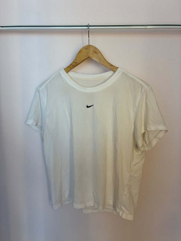 Hvítur bómullar Nike bolur