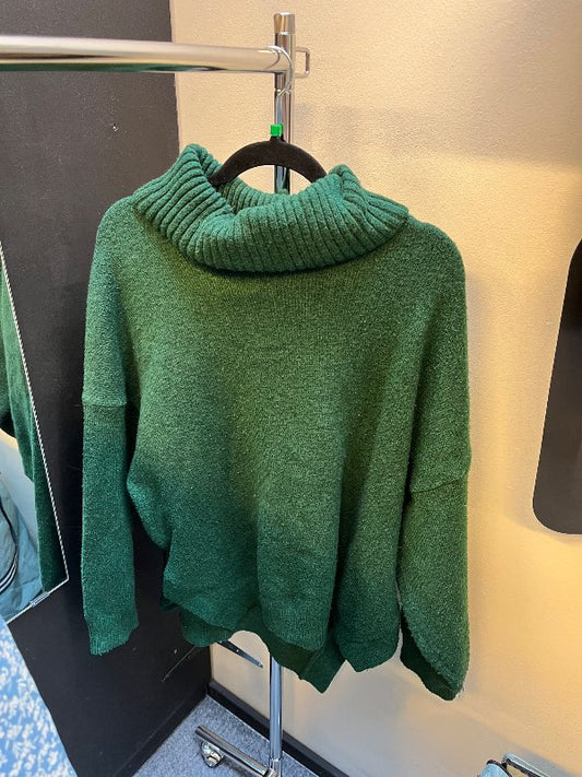 græn turtleneck prjóna peysa h&m