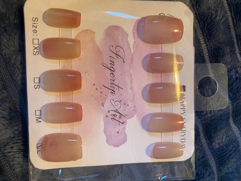 Ljósar press on nails