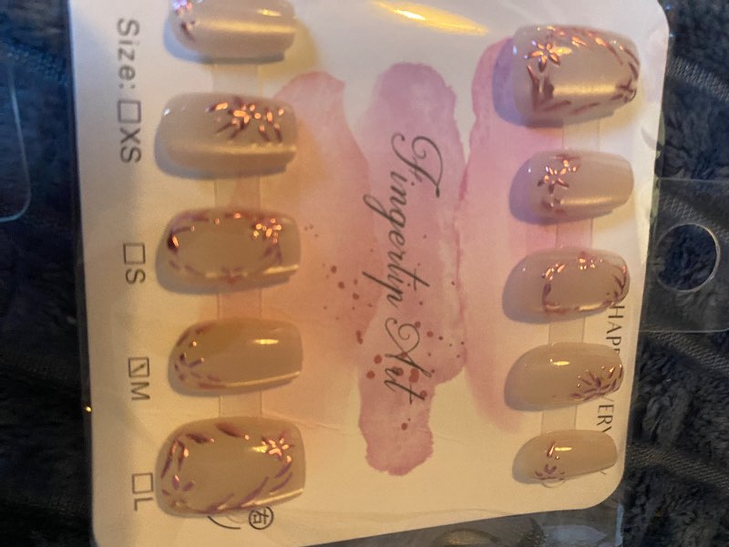 Ljósar/skraut press on nails