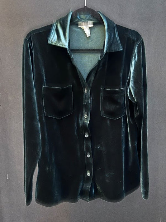 Flauelsskyrta, flöskugræn