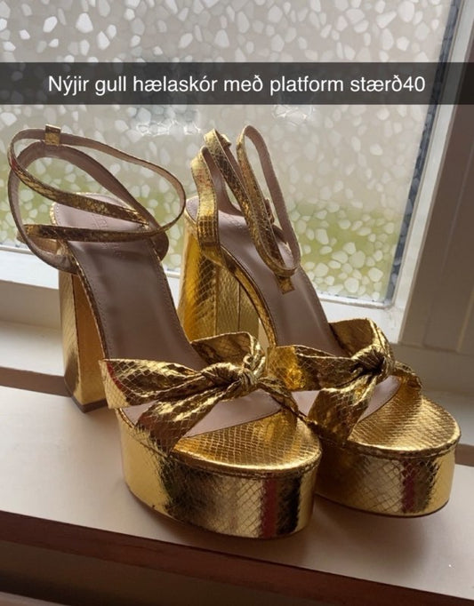 Nýjir gylltir fylltir hælar