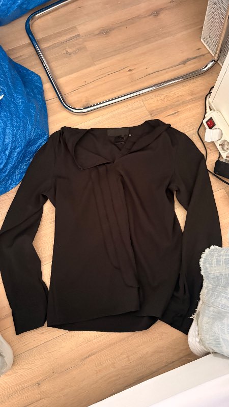 Sæt vintage svört skyrta