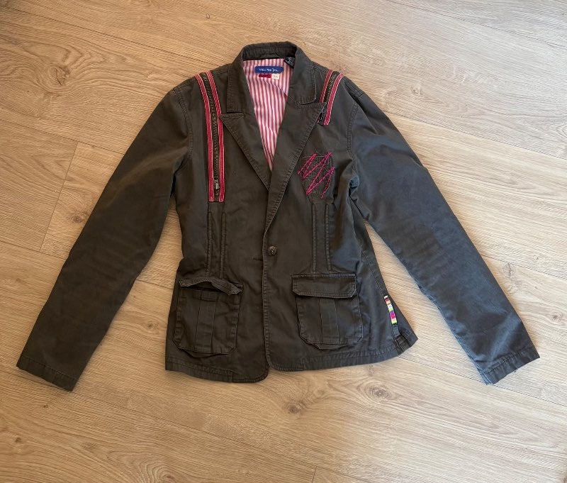 Vintage grár bleikur jakki