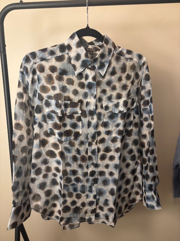 Massimo Dutti blá munstruð