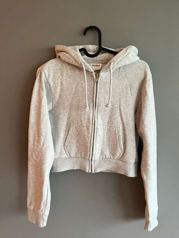 Pull&Bear grá rennd hettupeysa