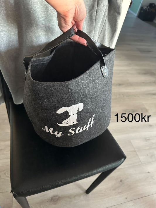 Kringlótt dótakarfa hunda