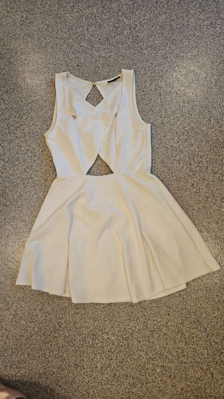 Topshop kjóll stuttur hvítur