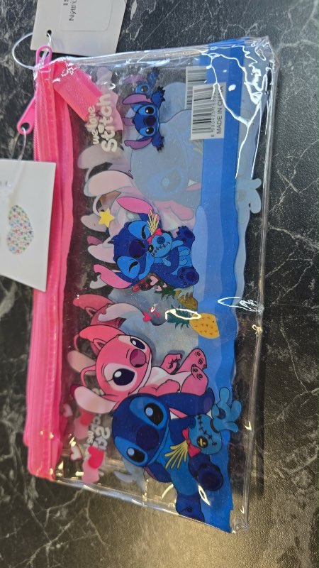 Bleikt LILO stitch veski 1 stk