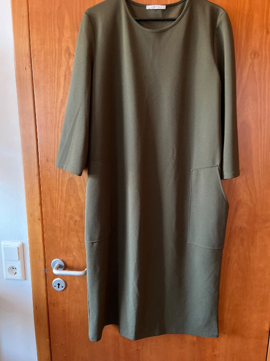 Kjóll grænn m/vösum st.L Zara