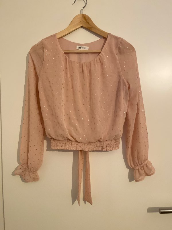 H&M bleikur toppur