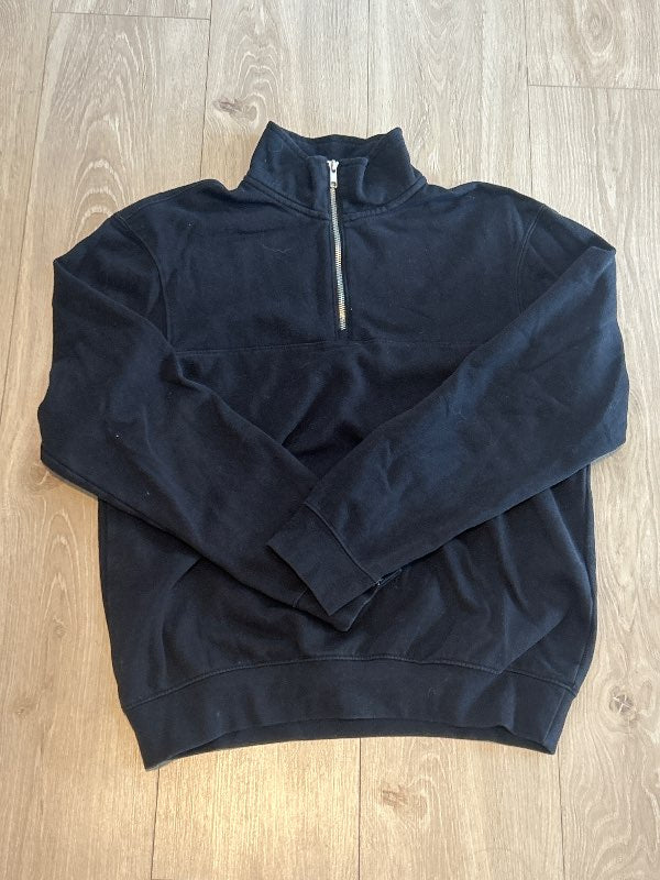 Half zip peysa svört