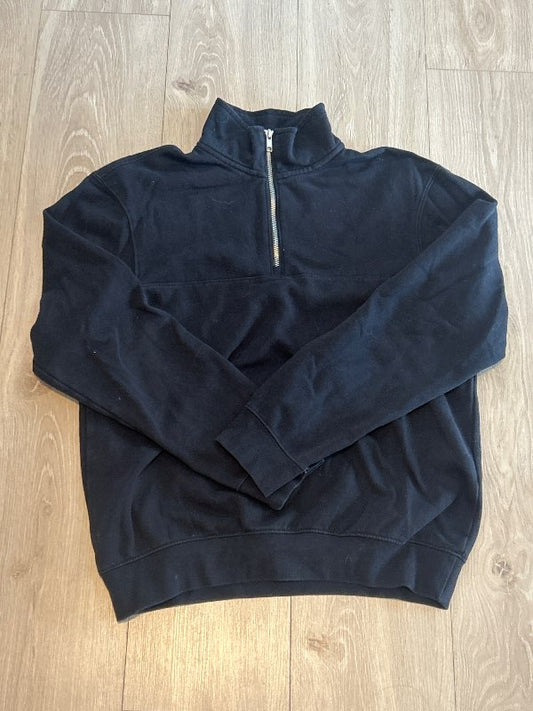 Half zip peysa svört