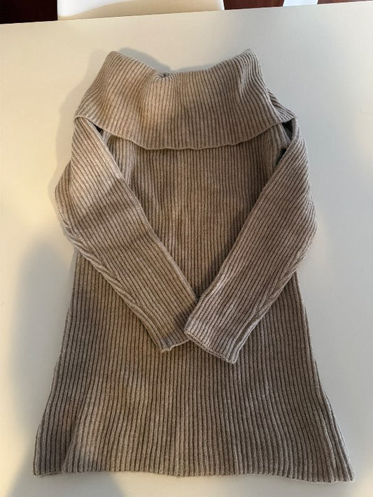 Better Br off shoulder prjónapeysa - brún