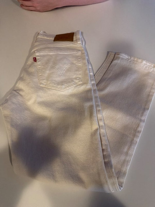 Levi’s gallabuxur - hvítar/kremaðar
