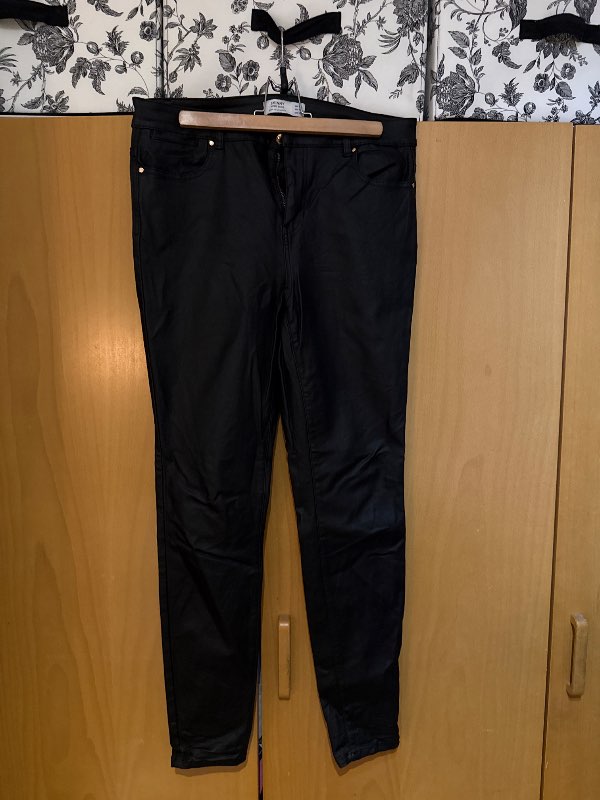 Next skinny high rise buxur pleður