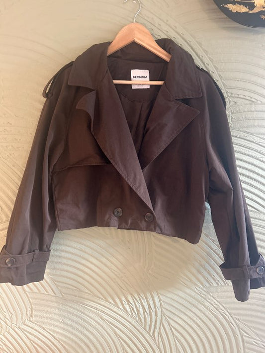 Cropped trench jakki