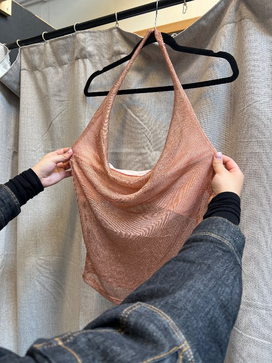 Urban outfitters rósagull toppur