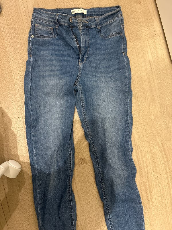 Bláar skinny jeans