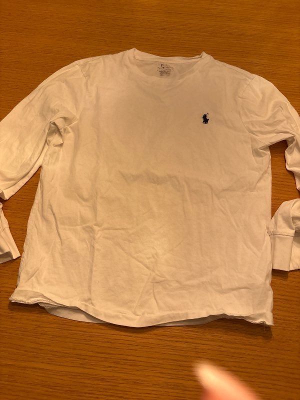 Polo Ralph Lauren hvítur langermabolur