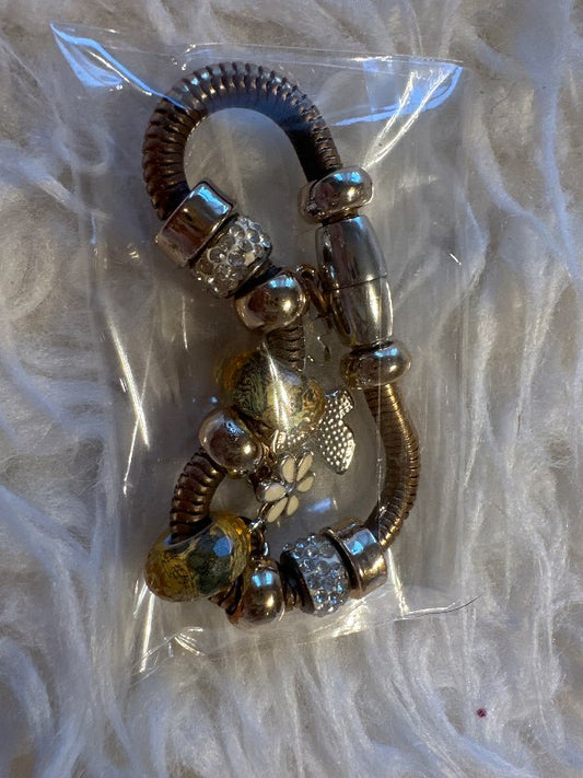 Butterfly and flower bracelet