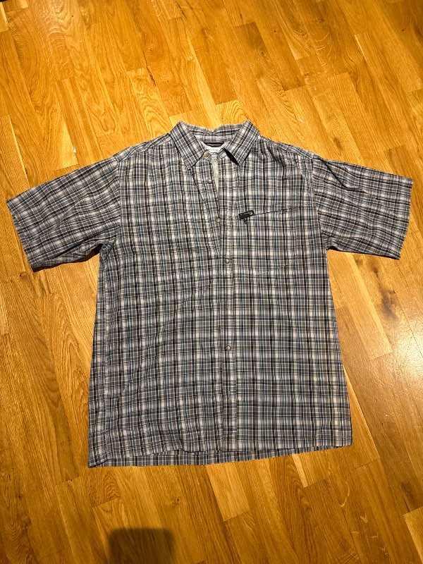 Skyrta Columbia grá/blá köflótt