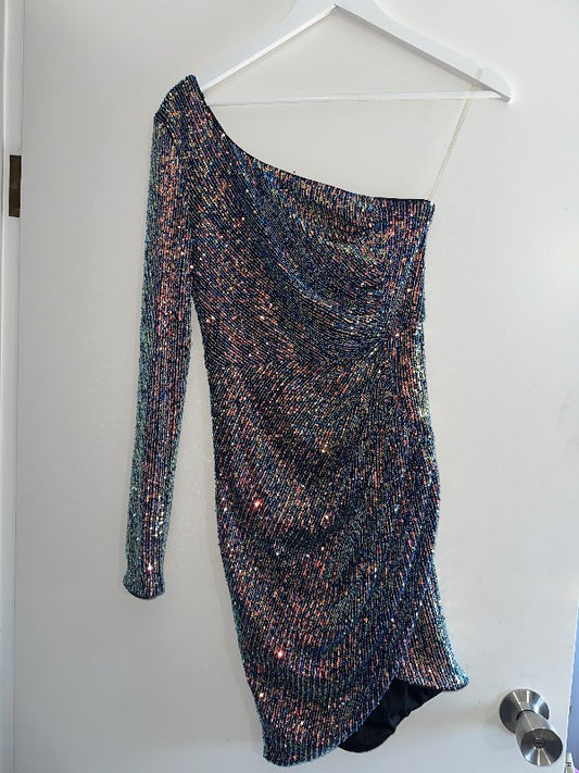 One off shoulder kjóll