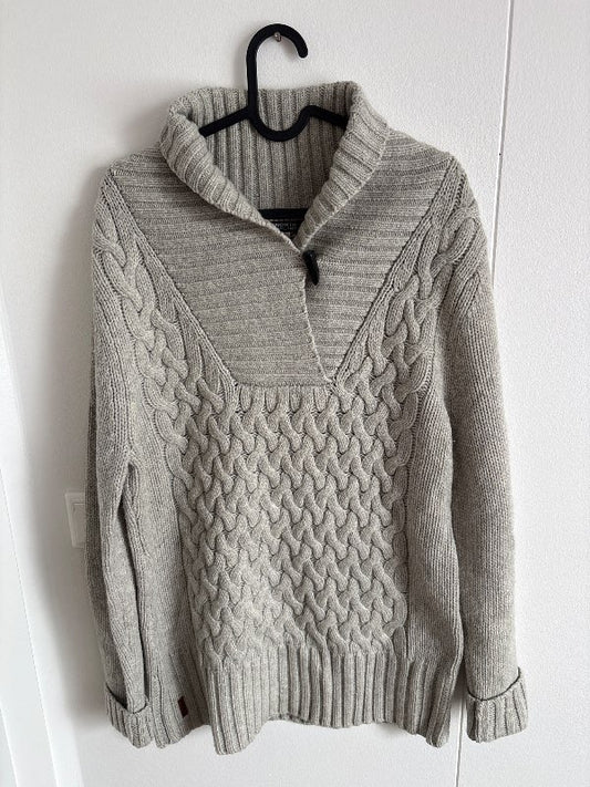66N grá ullarpeysa XL