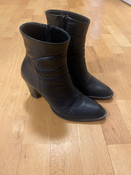 Svartir Leður skór