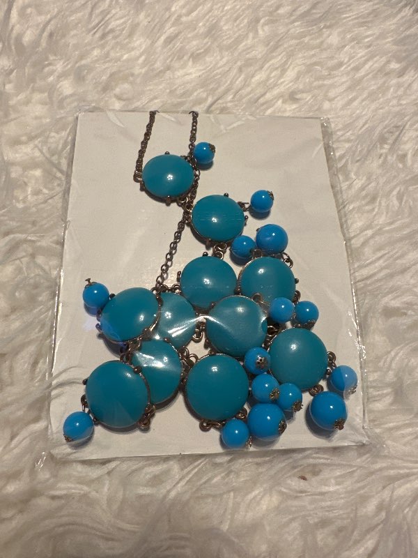 Necklace blue and teal