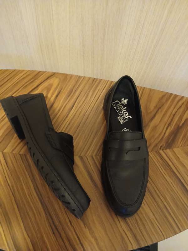 nýir Rieker leðurskór moccasíur